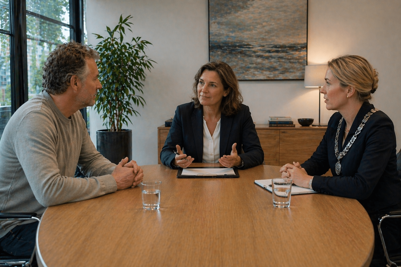 Overheidsmediation - mediator begeleidt gesprek